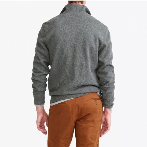 Men’s J. Crew French Rib Half-Zip Sweatshirt Sweater Top with Pockets - Picture 3 of 16